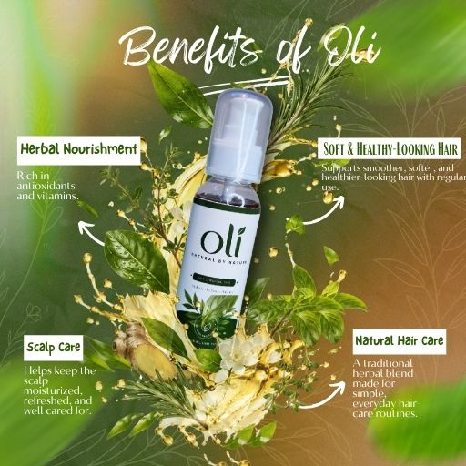 OLI Hair Oil – Natural Botanical Hair Oil for Soft, Shiny & Nourished Hair