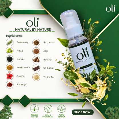 OLI Hair Oil – Natural Botanical Hair Oil for Soft, Shiny & Nourished Hair